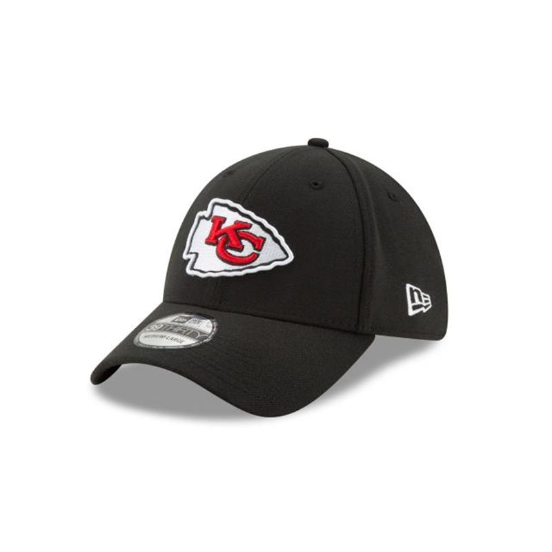 NFL Kansas City Chiefs Team Classic 39Thirty Stretch Fit (YLP4493) - Black New Era Caps